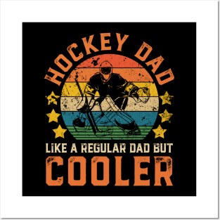 Hockey Dad Funny Vintage Hockey Player Father's Day Gift Posters and Art